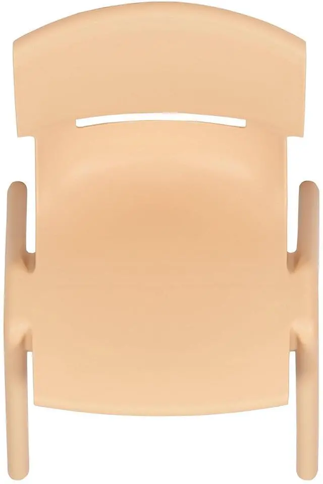 Alt view image 7 of 7 - 12" Seat Natural Plastic Stackable School Chair, 10-Pack | Durable Construction, Commercial Use