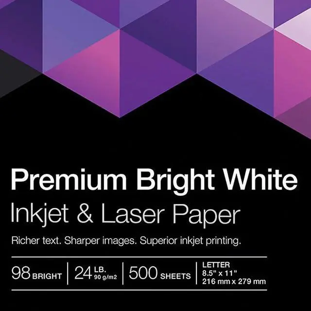 Alt view image 4 of 5 - Multipurpose Paper, 8.5x11 Inch, 24 lb., 98 Bright, 500/Rm | Smooth finish for sharp prints in inkjet, laser, and copier machines