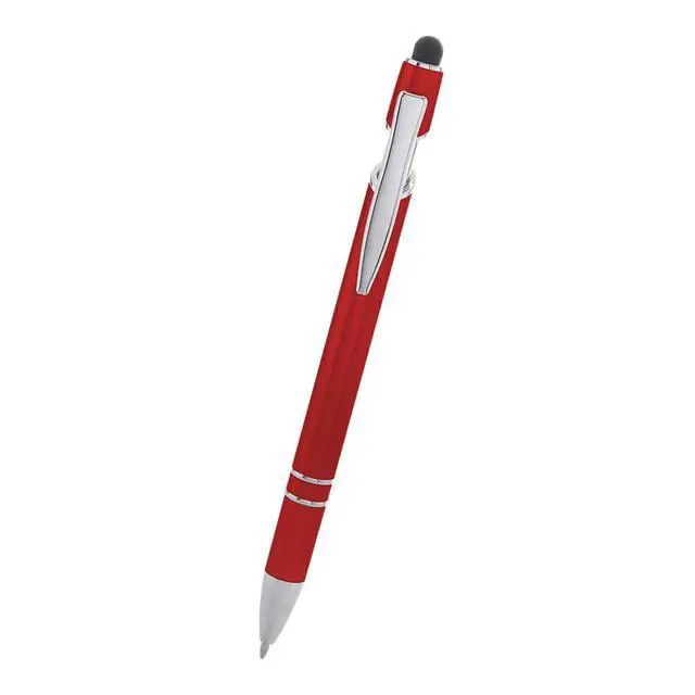 Alt view image 4 of 6 - The Legacy - Custom Metallic Printed Name Pens with Black Ink - Imprinted with Logo or Message - Great Gift Ideas - FREE PERSONALIZATION 12 pcs/pack (Red)
