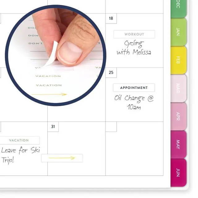 Alt view image 7 of 7 - Planner 2026-2027 Weekly & Monthly Academic 12-Month July-June, 8-1/2" x 11", Simplified by Emily Ley, Happy Stripe (EL49-905A)