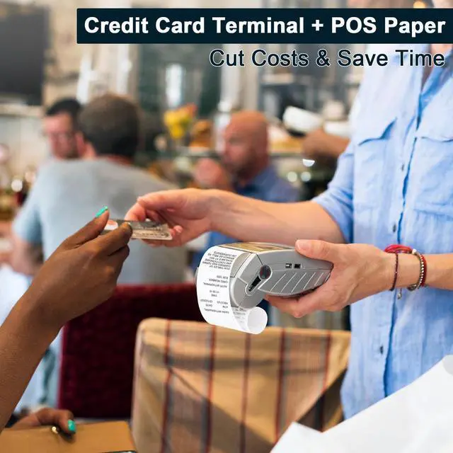 Alt view image 3 of 7 - (150 Rolls) Thermal Receipt Paper 2 1/4 x 50 - BPA-Free Credit Card Machine Paper Rolls for POS Systems, Compatible with Square Terminal, Clover Flex and More