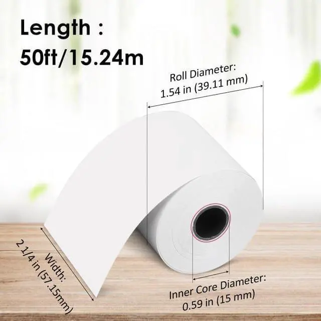 Alt view image 2 of 7 - (150 Rolls)2 1/4 x 50 Thermal Paper Rolls 48GSM BPA FREE Receipt Rolls Thermal Teceipt Paper 2.25 x 50ft Thermal Printer Paper Compatible with Printers, POS Cash Register,Credit Card