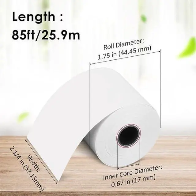 Alt view image 3 of 7 - (150 Rolls)2 1/4 x 85 Thermal Paper Rolls 48GSM BPA FREE Receipt Rolls Thermal Teceipt Paper 2 1/4 85 Thermal Printer Paper Compatible with Printers, POS Cash Register,Credit Card