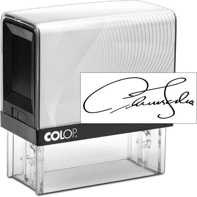 Main image of COLOP Large Size Self Inking Custom Signature Stamp - Choose from 15 Ink Colors