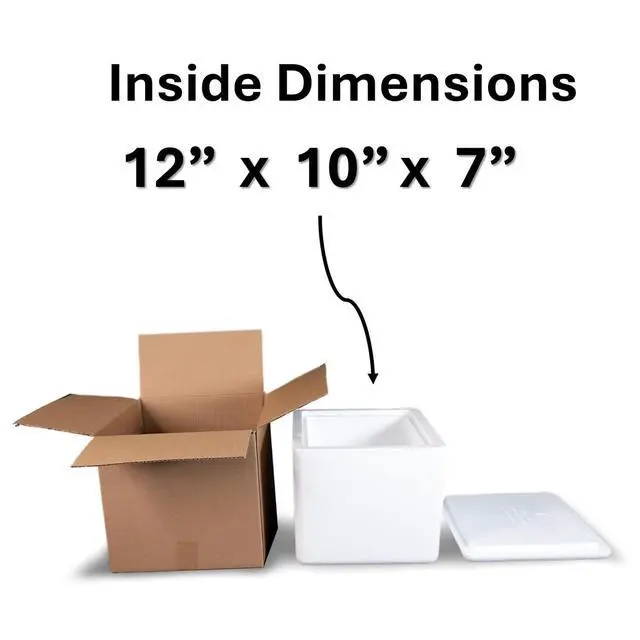 Alt view image 3 of 6 - EPS Foam Cooler (Outside Dimensions: 15 x 13 x 10) with Shipping Box - 3 Pack, Protective, Thermal, Insulated, Biodegradable, Recyclable, Shipping/Storage