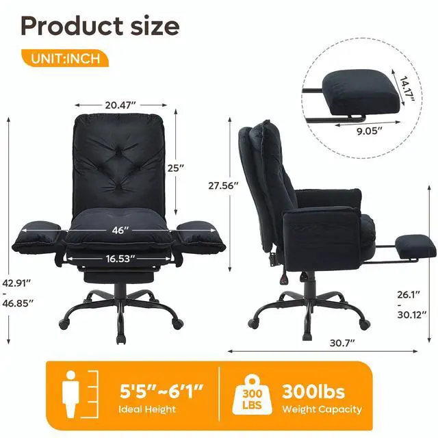 Alt view image 2 of 6 - High Back Executive Chair with Flip-Up Armrests Wheel, Black Velvet | Ergonomic Criss Cross Office Chair with Footrest Wheels, Cross Legged Desk Chair for Gaming Home Makeup