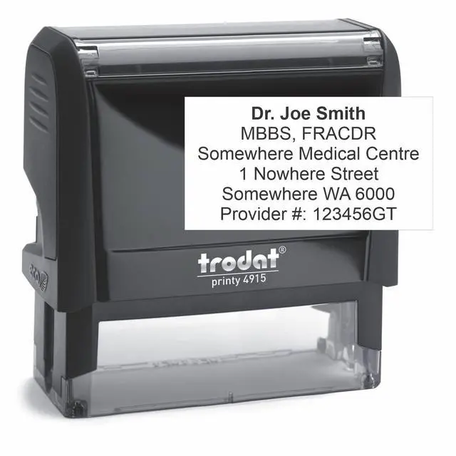 Main image of Personalized Return Address Stamp - Rubber Stamp (Extra Large) | Easy-to-Read Imprint, Crisp Impressions, Built-In Self-Inking Mechanism, Replaceable Ink Pad, High-Volume Mailing