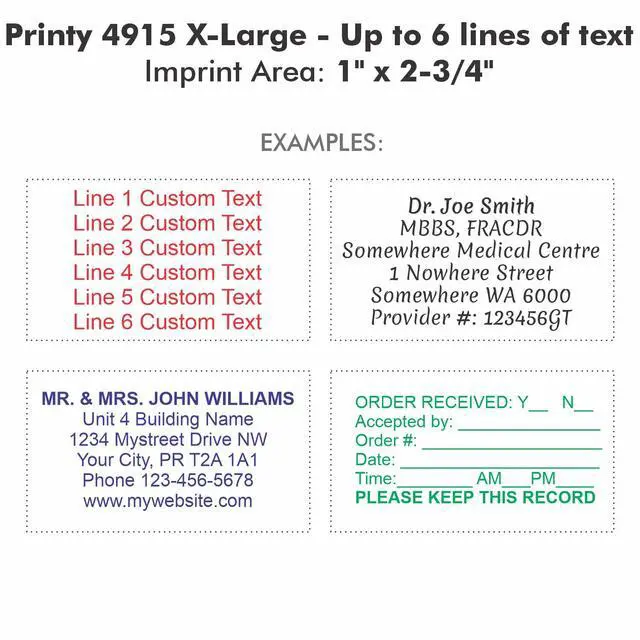 Alt view image 2 of 7 - Personalized Return Address Stamp - Rubber Stamp (Extra Large) | Easy-to-Read Imprint, Crisp Impressions, Built-In Self-Inking Mechanism, Replaceable Ink Pad, High-Volume Mailing