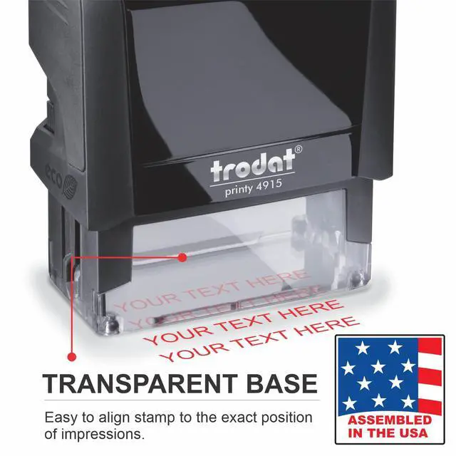 Alt view image 4 of 7 - Personalized Return Address Stamp - Rubber Stamp (Extra Large) | Easy-to-Read Imprint, Crisp Impressions, Built-In Self-Inking Mechanism, Replaceable Ink Pad, High-Volume Mailing