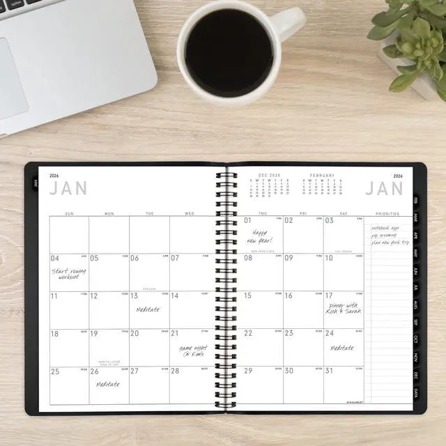 Alt view image 2 of 6 - 2026 Planner, Monthly, 7" x 8.75", Medium, Contemporary, Black (70120X0526)