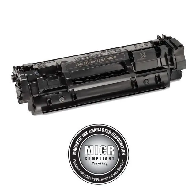 Alt view image 3 of 3 - VersaToner - 134A (W1340A) MICR Toner Cartridge for Check Printing - Compatible with HP Laserjet M209 Series, M234 Series, M236 Series Printers, Black