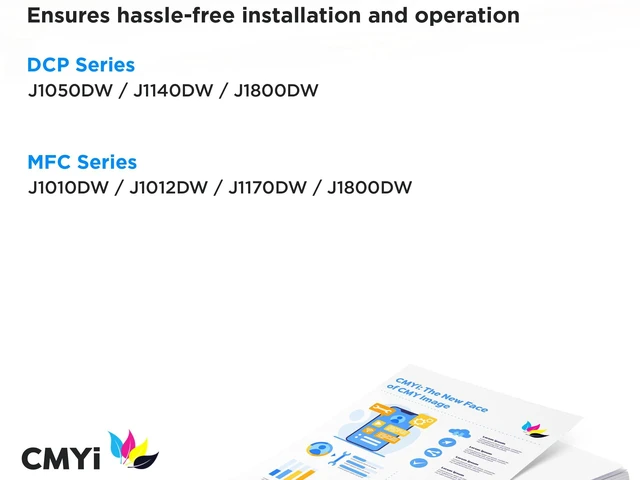 Alt view image 2 of 5 - LC401 Replacement Combo Pack Ink Cartridges for Brother DCP-J1800DW, MFC-J1010DW, J1012DW, J1170DW, J1800DW Printers (1 Black, 2 Cyan, 2 Magenta, 2 Yellow)