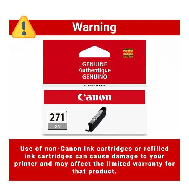 Alt view image 3 of 7 - CLI-271 Genuine Gray Ink Tank, Compatible with MG7720, TS8020, and TS9020 Printers
