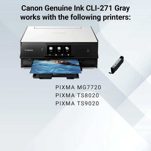 Alt view image 6 of 7 - CLI-271 Genuine Gray Ink Tank, Compatible with MG7720, TS8020, and TS9020 Printers
