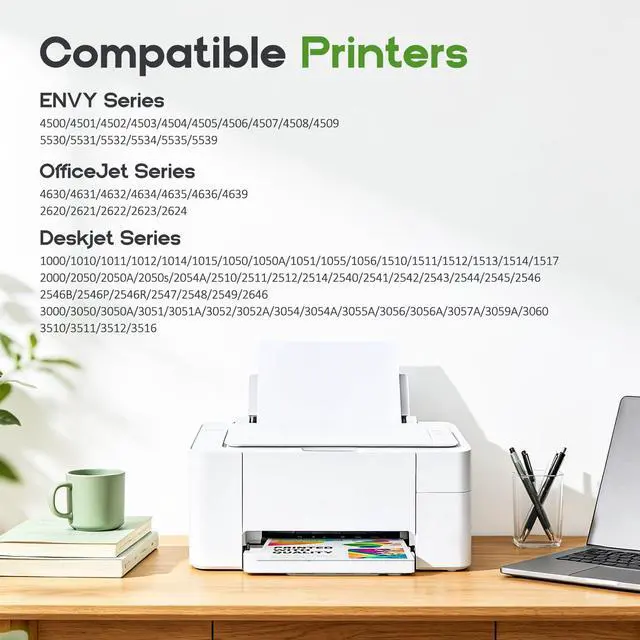 Alt view image 2 of 7 - 61XL 61 Ink Cartridges Combo Pack Compatible for HP Ink 61 Black and Color | Work for Envy 4500 5530 4502 OfficeJet 4630 2620 4635 DeskJet 2540 2050 Printer 2-Pack (Black Tri-Color)
