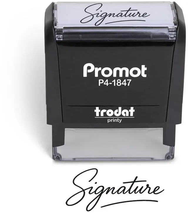 Main image of Personalized Signature Stamp - Custom Self Inking Stamp (Medium) | Crisp & Consistent Impressions, Fast One-Hand Operation, Replaceable Ink Pad, Clean & Smudge-Resistant Results