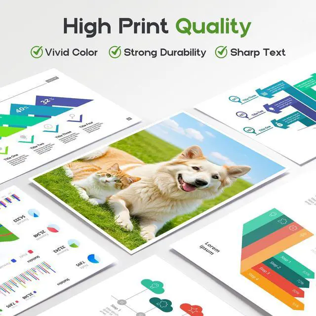 Alt view image 4 of 7 - 61XL 61 Ink Cartridges Combo Pack Compatible for HP Ink 61 Black and Color | Work for Envy 4500 5530 4502 OfficeJet 4630 2620 4635 DeskJet 2540 2050 Printer 2-Pack (Black Tri-Color)