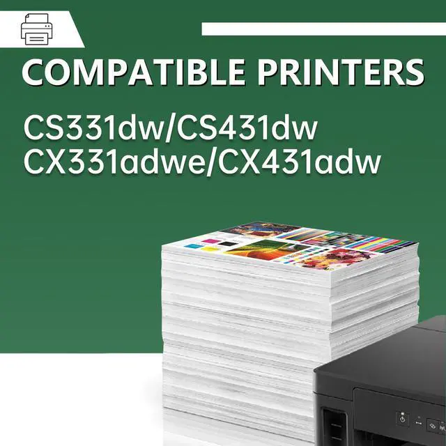 Alt view image 3 of 7 - cs331 cx331 Toner Cartridges Compatible with Lexmark CS331dw CS431dw | CX331adwe CX431adw Printers toner Cartridge with Chip 20N10K0 20N10C0 20N10M0 20N10Y0 (4 Pack, 1,500 Pages per Color)