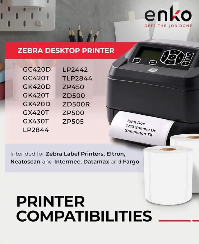 Alt view image 2 of 6 - 4 x 3 in 24 Rolls | 12000 Direct Thermal Address and Shipping Labels | Perforated, Strong Adhesive, Mailing, Barcode, FBA Stickers and FNSKU Labels Compatible with Zebra and Eltron Printers