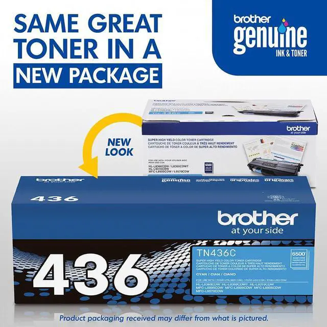 Alt view image 7 of 7 - Genuine TN436C Super High Yield Cyan Toner Cartridge, Up to 6,500 Pages, Bundle with Deco Essentials Printer eBook for HL-L8360CDW, HL-L9310CDW, MFC-L8900CDW, MFC-L9570CDW