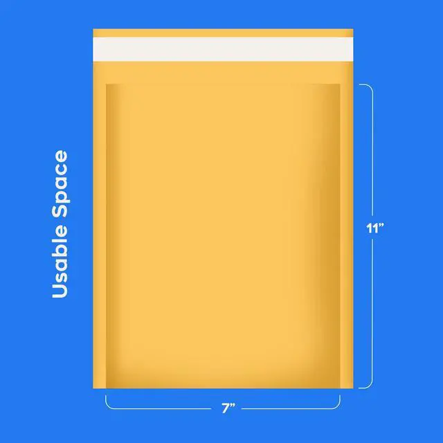 Alt view image 6 of 7 - 7.25x12 Kraft Bubble Mailers | 100 Padded Envelopes Included - Self Sealing Shipping Bags - #1