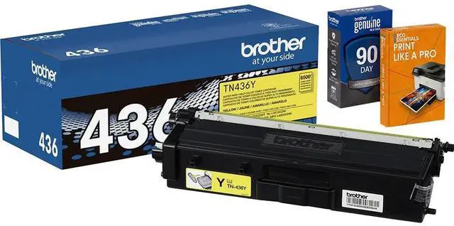 Main image of Genuine TN436Y Super High Yield Yellow Toner Cartridge, Up to 6,500 Pages, Bundle with Deco Essentials Printer eBook for HL-L8360CDW, HL-L9310CDW, MFC-L8900CDW, MFC-L9570CDW