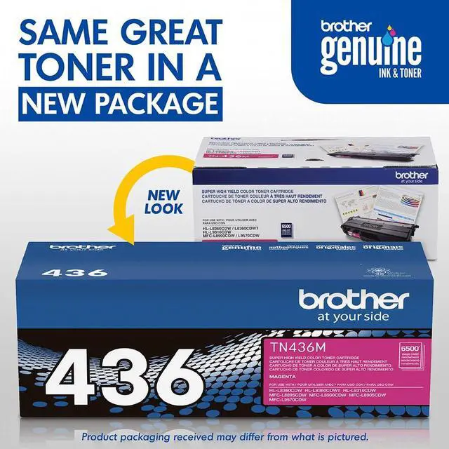 Alt view image 7 of 7 - Genuine TN436M Super High Yield Magenta Toner Cartridge, Up to 6,500 Pages, Bundle with Deco Essentials Printer eBook for HL-L8360CDW, HL-L9310CDW, MFC-L8900CDW, MFC-L9570CDW