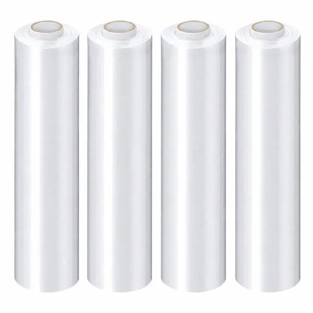 Alt view image 4 of 7 - PSBM Stretch Wrap, 4 Rolls 15 Inch x 1500 Feet 47 Gauge Clear Plastic Wrap Industrial Strength Shrink Film for Moving, Packing & Shipping
