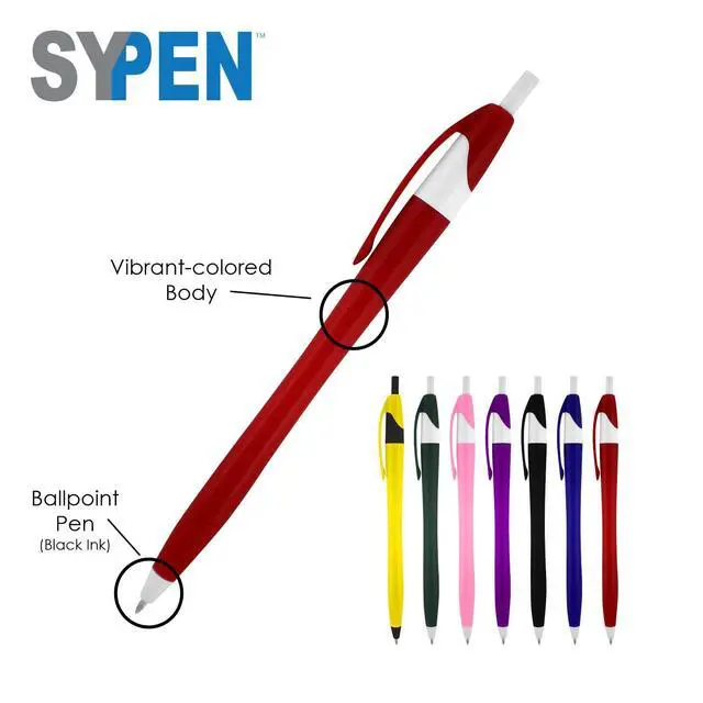 Alt view image 4 of 6 - Personalized Pens With your Custom Logo or Text-1000 Pack Bulk-for Businesses, Parties, and Events, Custom Printed Slim Ballpoint Click Pens, Assorted Barrel Color, Black Ink