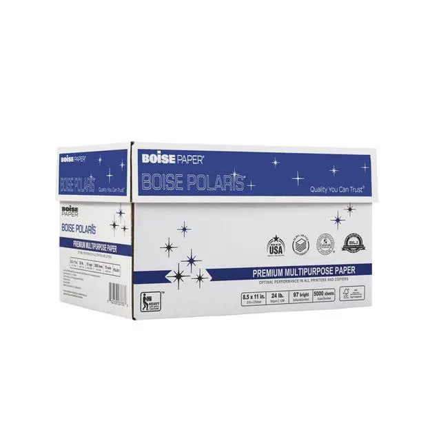 Alt view image 5 of 7 - Boise Paper Premium Multipurpose Copy Paper | 8.5" x 11" Letter | 97 Bright White, 24 lb. | 10 Ream Carton (5,000 Sheets)