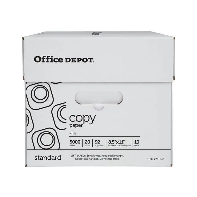 Alt view image 2 of 4 - White Copy Paper, 8 1/2in. x 11in., 20 Lb, 500 Sheets Per Ream, Case Of 10 Reams, 40402786