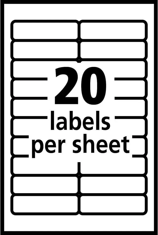 Alt view image 3 of 6 - Self-Adhesive Removable Labels, 0.5 x 1.75 Inches, White, 840 per Pack (05422)- Pack of 2