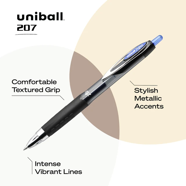 Alt view image 7 of 7 - 207 Retractable Gel Pens, Medium Point (0.7mm), Assorted, 8 Pack