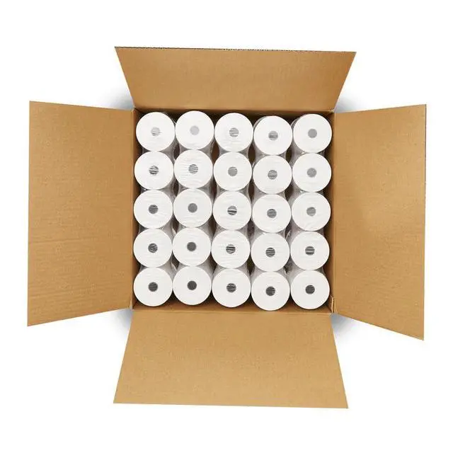 Alt view image 6 of 7 - 3-1/8" (80mm) X 230' (3"dia) Cash Register Thermal Paper Case of 50 Rolls POS