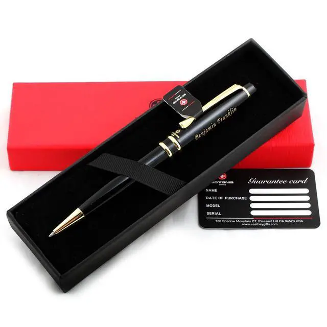 Alt view image 4 of 7 - Free Engraving - Personalized Roller Ballpen, Ballpoint pen, Ball pen, Refillable Pens, Retractable Medium Point Black Ink, Custom Gifts for Men, Women, Classy Gift Box
