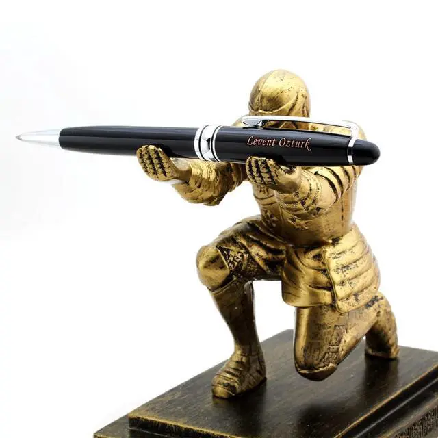Alt view image 2 of 7 - Free Engraving - Personalized Roller Ballpen, Ballpoint pen, Refillable Pens, Retractable Medium Refill Pen Black Ink, Custom Gifts for Men and Women, Classy Gift Box