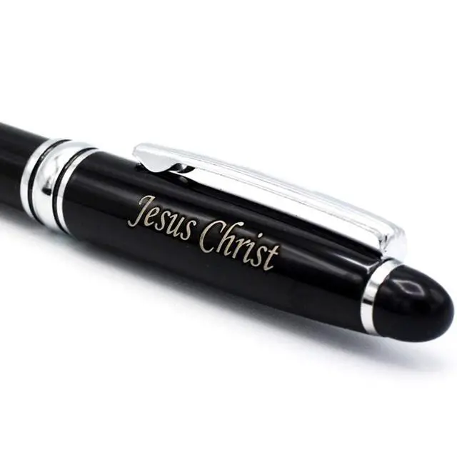 Alt view image 4 of 7 - Free Engraving - Personalized Roller Ballpen, Ballpoint pen, Refillable Pens, Retractable Medium Refill Pen Black Ink, Custom Gifts for Men and Women, Classy Gift Box