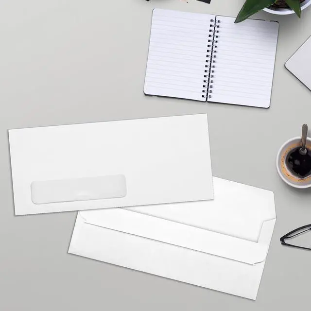 Alt view image 5 of 5 - #10 All Purpose Window Envelopes | Peel & Press | 4 1/8" x 9 1/2" | White Wove | 28lb. Text | 1,000 Qty