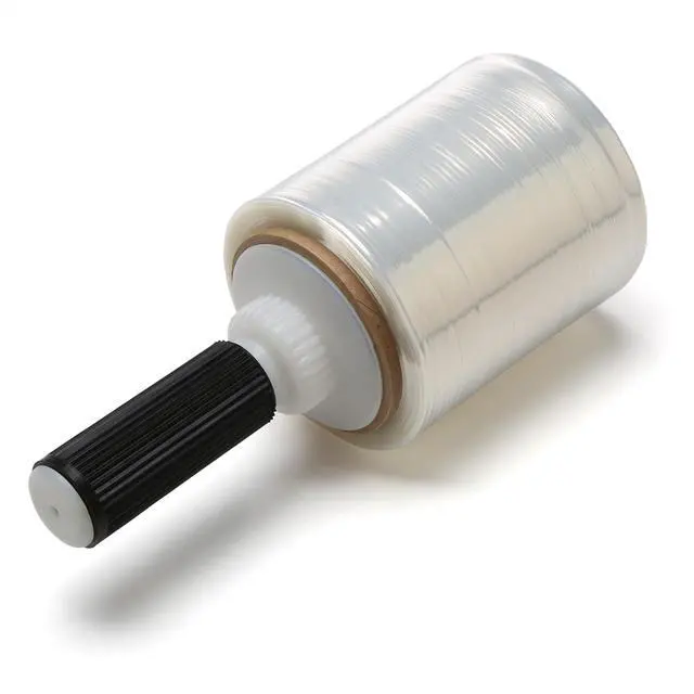 Alt view image 4 of 6 - 5" x 1,000 ft Clear Hand Stretch Wrap with Reusable Handle Included - 12 Rolls | Standard-Duty Film for Pallet Wrapping, Moving & Packaging