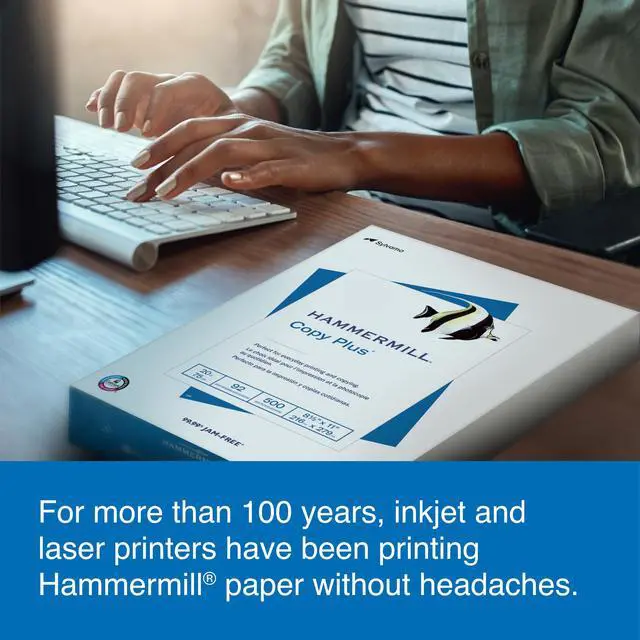 Alt view image 7 of 7 - Printer Paper, 20 lb Copy Plus, 8.5 x 11-5 Ream (2,500 Sheets) - 92 Bright