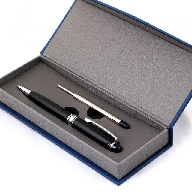 Alt view image 6 of 7 - Free Engraving - Personalized Roller Ballpen, Ballpoint pen, Refillable Pens, Retractable Medium Refill Pen Black Ink, Custom Gifts for Men and Women, Classy Gift Box