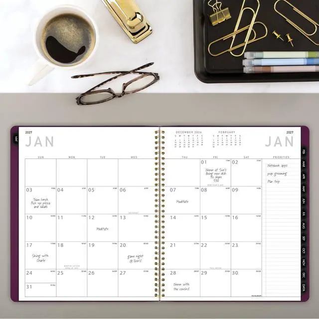 Alt view image 2 of 7 - 2027 Planner, Monthly, 9" x 11", Contemporary, Purple (70250X1427)