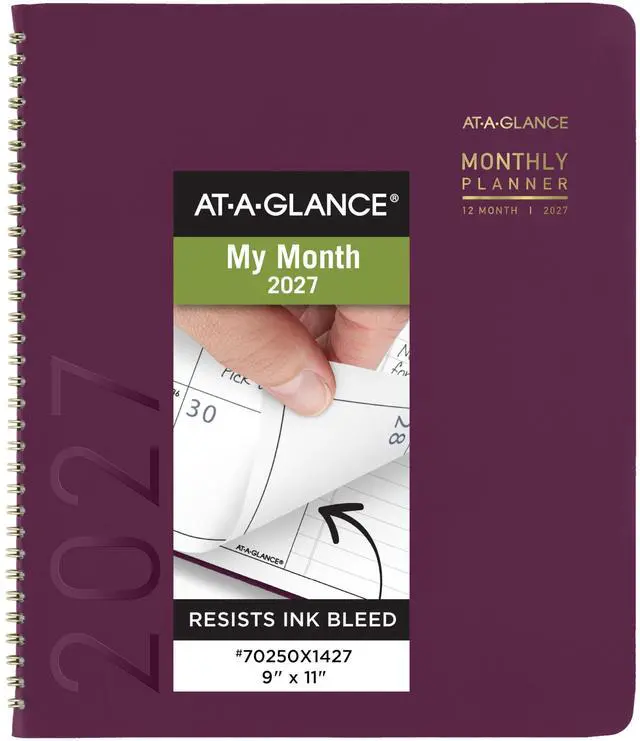 Main image of 2027 Planner, Monthly, 9" x 11", Contemporary, Purple (70250X1427)