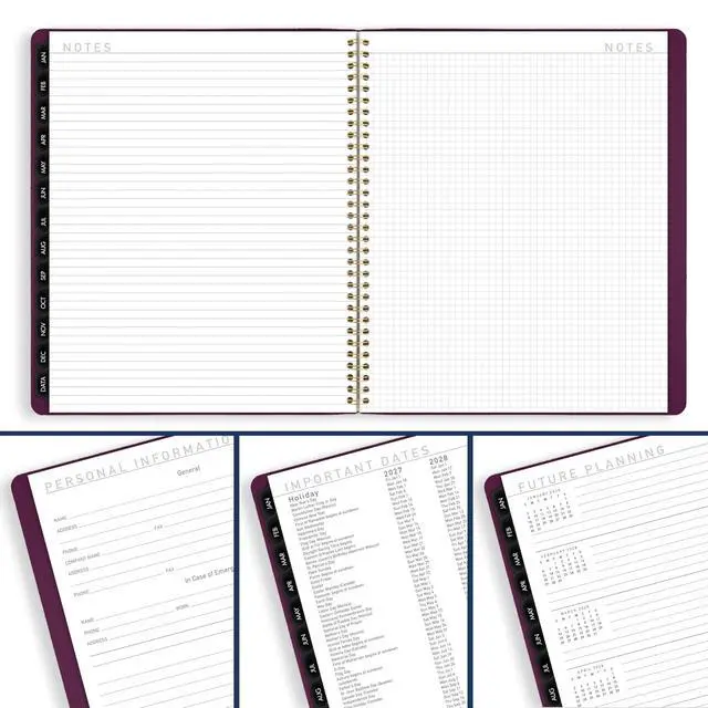 Alt view image 7 of 7 - 2027 Planner, Monthly, 9" x 11", Contemporary, Purple (70250X1427)
