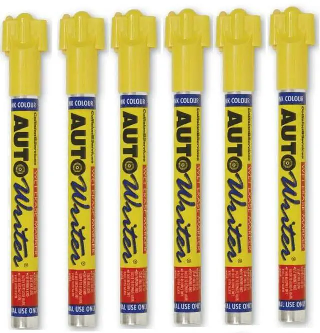 Main image of U.S. Chemical & Plastics Auto Writer PENS YELLOW (USC-37003) - 6 Pens