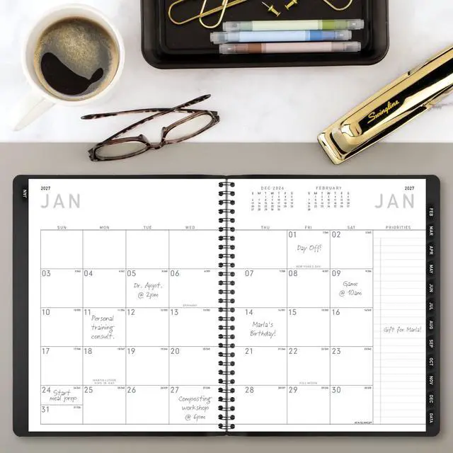 Alt view image 2 of 7 - 2027 Planner, Monthly, 7" x 8.75", Contemporary, Black (70120X0527)