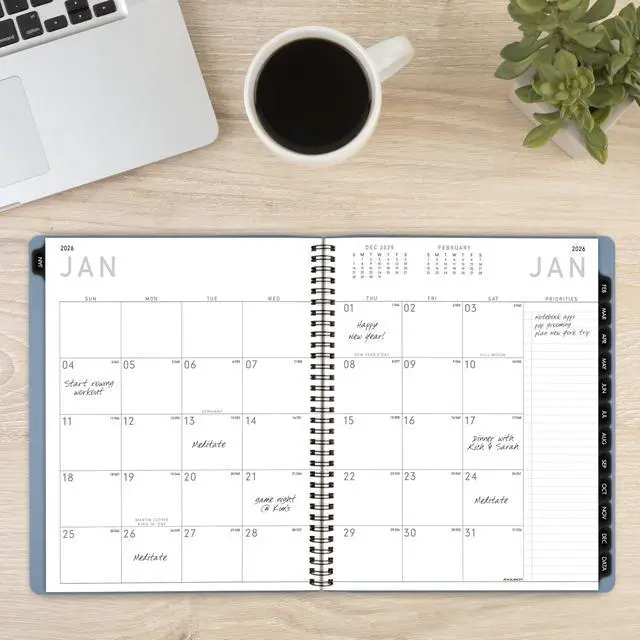 Alt view image 2 of 7 - 2026 Planner, Monthly, 9 x 11, Large, Contemporary, Drizzle (70250X2026)
