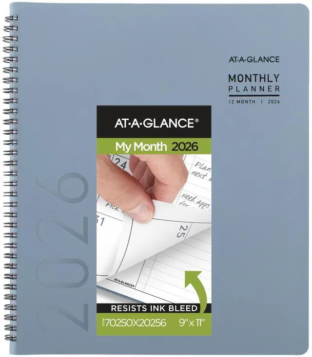 Main image of 2026 Planner, Monthly, 9 x 11, Large, Contemporary, Drizzle (70250X2026)