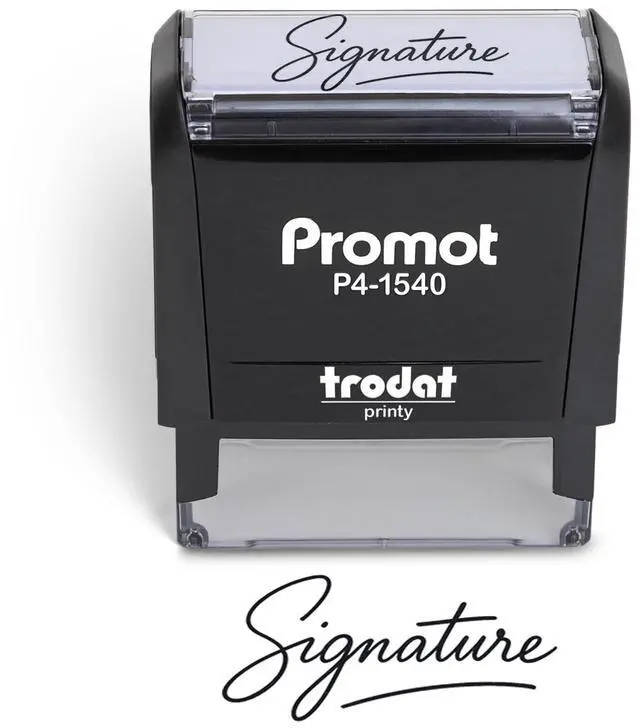 Main image of Personalized Signature Stamp - Custom Self Inking Stamp (Small) | Crisp & Consistent Impressions, Fast One-Hand Operation, Replaceable Ink Pad, Clean & Smudge-Resistant Results