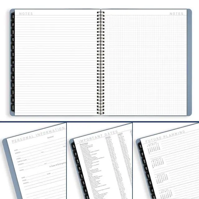 Alt view image 7 of 7 - 2026 Planner, Monthly, 9 x 11, Large, Contemporary, Drizzle (70250X2026)